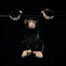 Realistic hanging chimpanzee plush with lifelike details by SoftDaysLab, perfect for gifts or decor