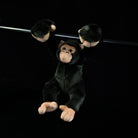 Hanging chimpanzee plush toy with fluffy arms, fun design, and adorable features for kids and collectors