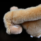 Detail of plush gibbon hand, SoftDaysLab adorable hanging gibbon toy with realistic fur and animal paw accuracy