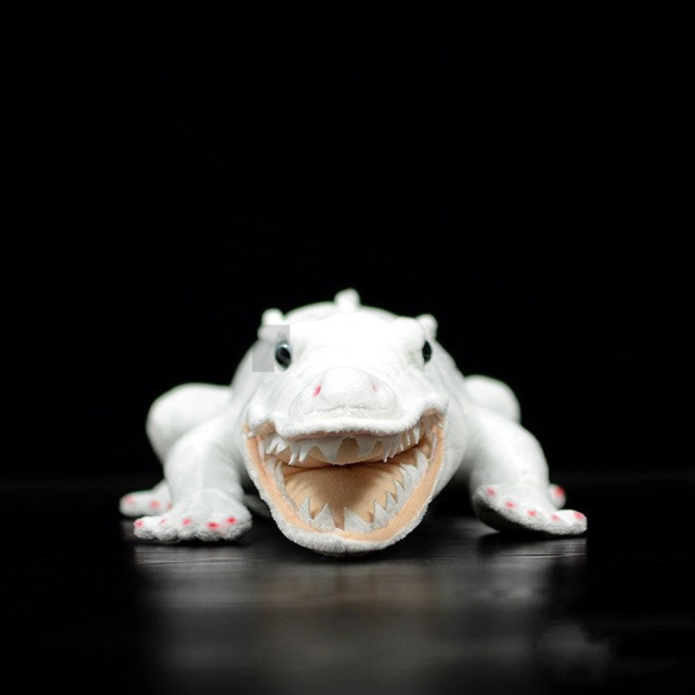 Lifelike Albino Alligator Plush Toy – Soft, Unique, and Perfect for Reptile Fans
