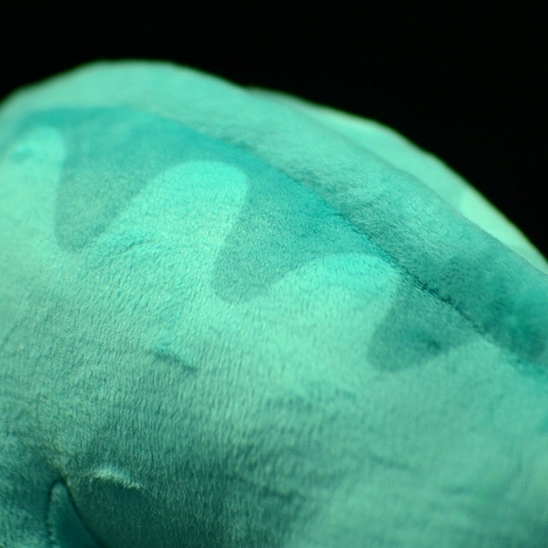 Detailed body pattern on Parasaurolophus dinosaur plush with soft and durable fabric