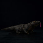 Realistic Komodo dragon plush toy in a lifelike pose with detailed textured skin design