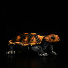 Realistic Japanese pond turtle plush showcasing vibrant orange-brown shell patterns and lifelike design