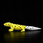 Side view of Leopard Gecko Plush by SoftDaysLab®, detailed yellow and white spotted design