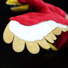 Wing detail of Archaeopteryx plush by SoftDaysLab®, highlighting lifelike feather patterns and design