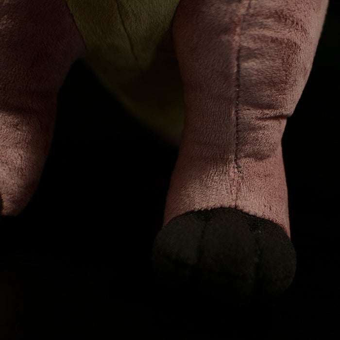 The front leg detail of the Pachycephalosaurus Plush Toy by SoftDaysLab®, emphasizing its durable stitching