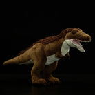 Side profile of Yutyrannus plush by SoftDaysLab® showing lifelike details and textured tail