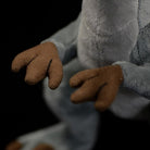 Close-up of Velociraptor plush claws by SoftDaysLab®, featuring soft brown detailing for a lifelike touch